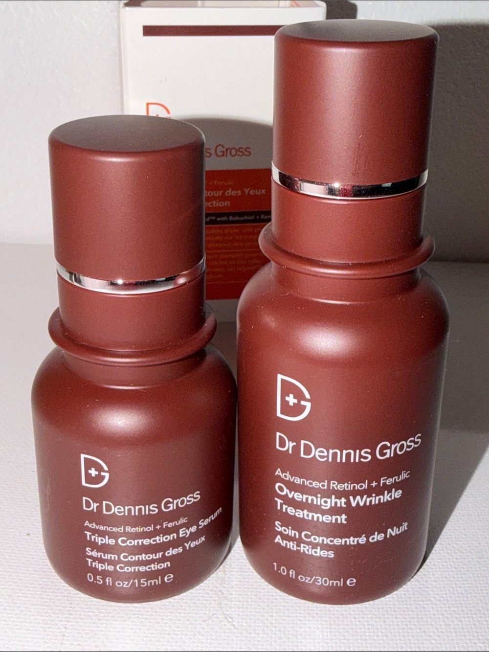 Dr Dennis Gross Overnight Wrinkle Treatment & Triple Correction Eye Serum Bundle